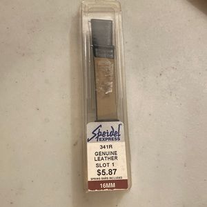 Speidel 16 mm Vtg leather watch band with spring bars